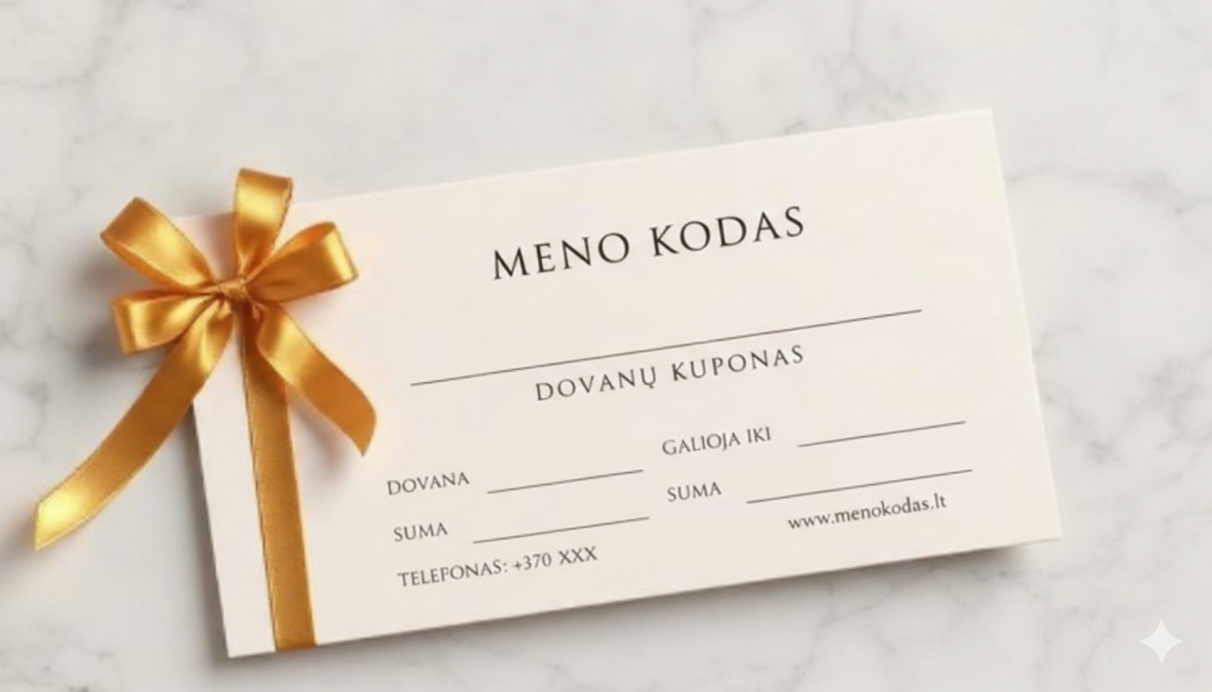 Dovanų kupono pavyzdys